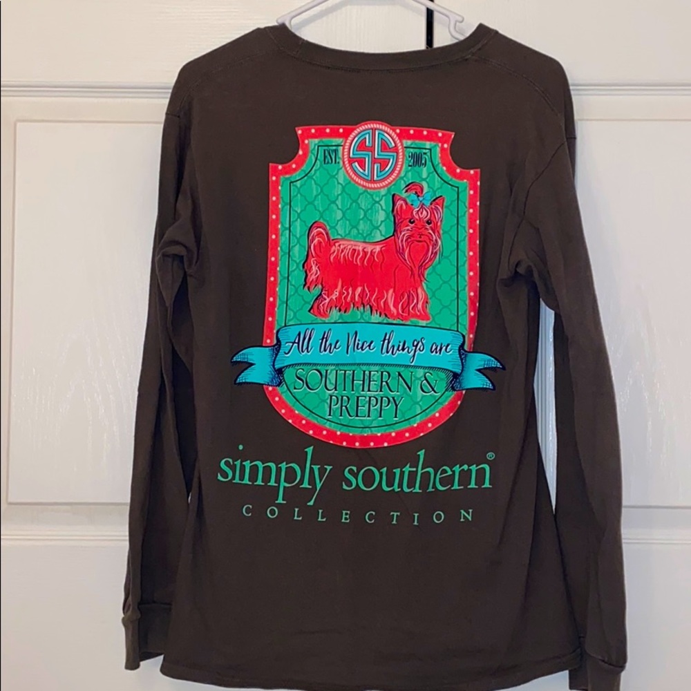 Women’s gray Simply Southern long sleeve t shirt